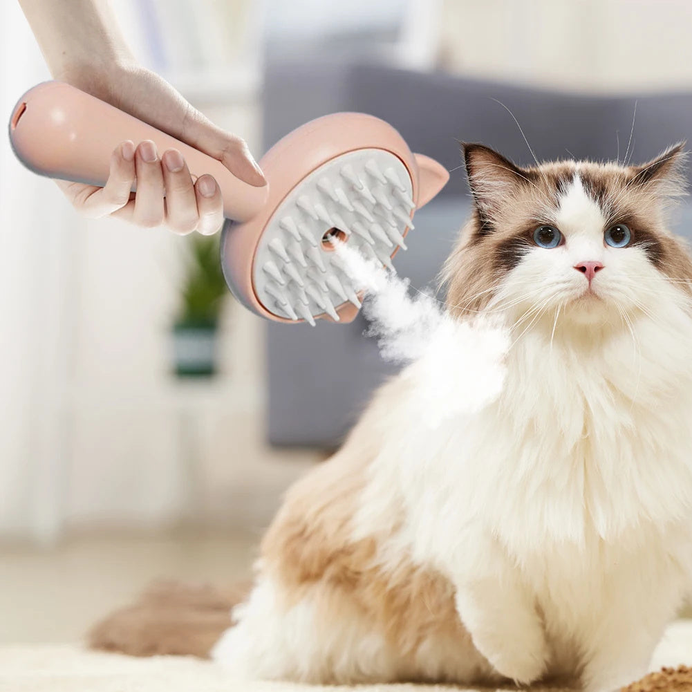 Rechargeable Mist Grooming Brush - Self-Cleaning Technology | EcoUrbanPaws