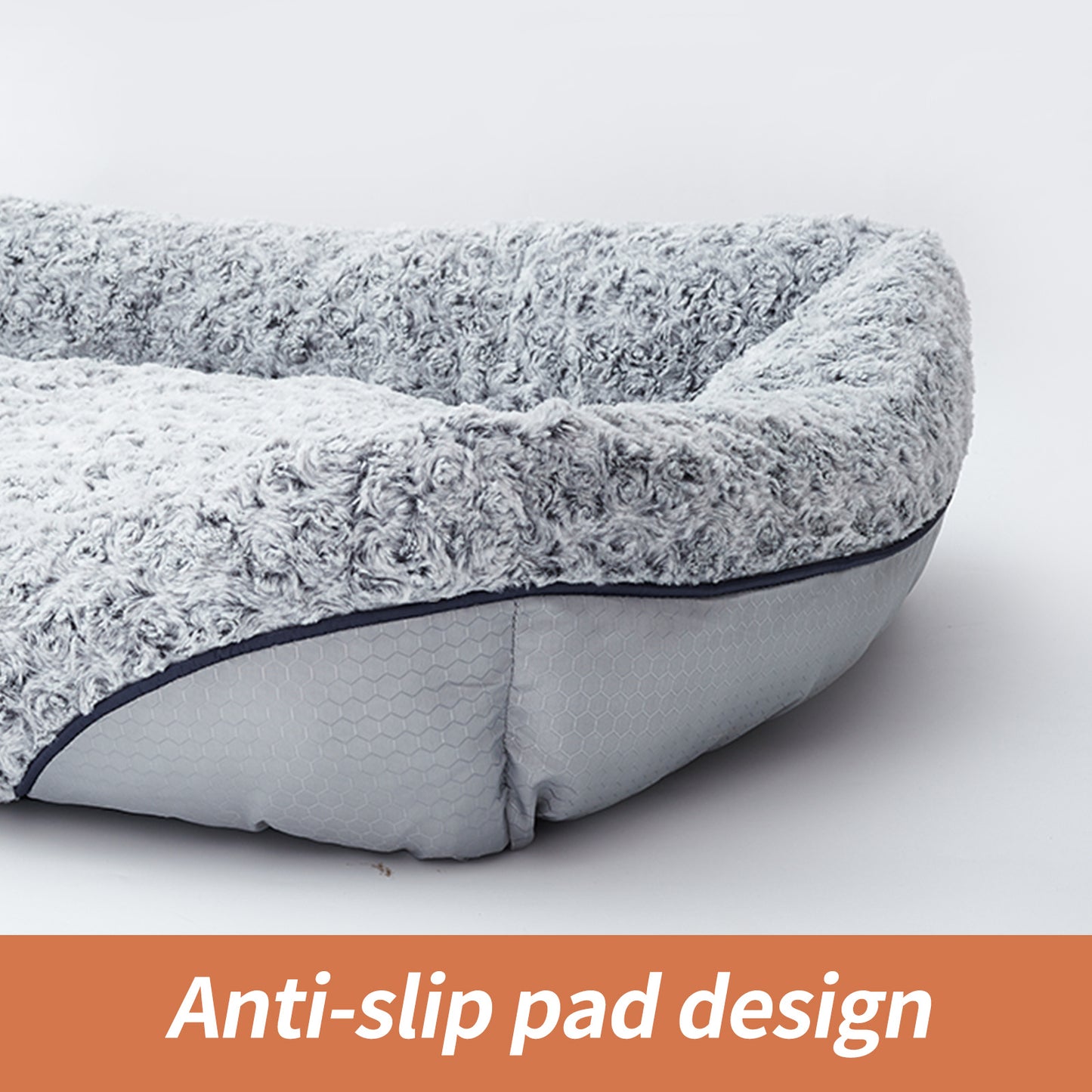 Swirl Rose Velvet Dog Beds - Anti-Anxiety Comfort | EcoUrbanPaws