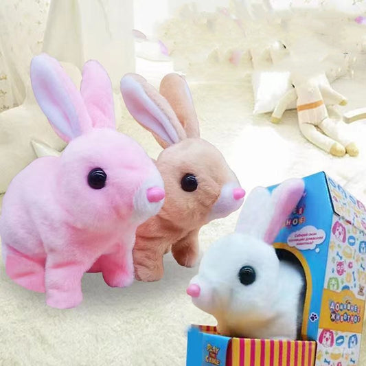 Electric White Rabbit Simulation Toy - Realistic Comfort Companion | EcoUrbanPaws