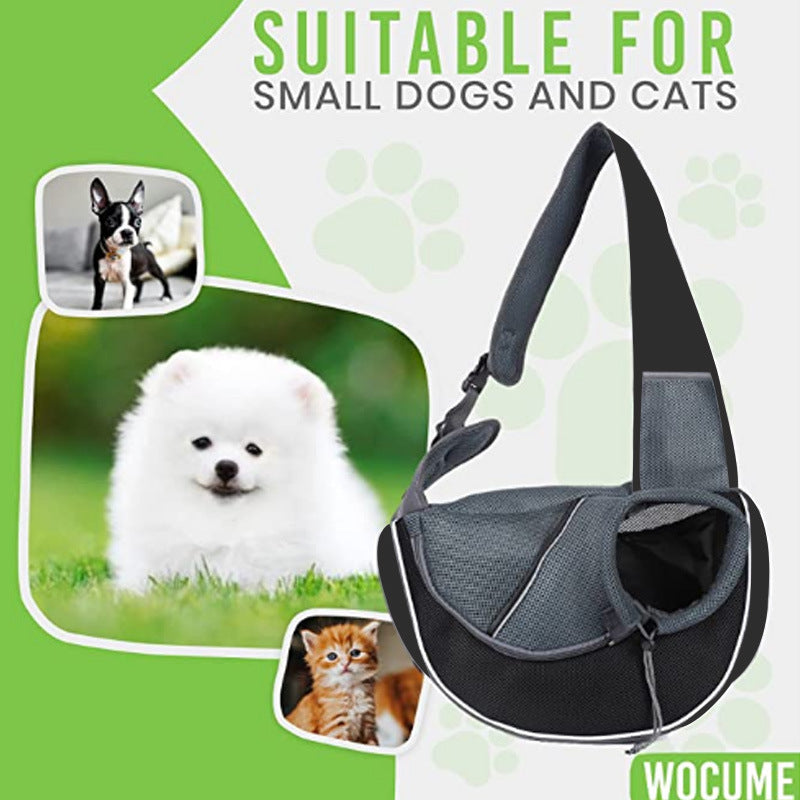 Breathable Pet Carrier Crossbody Bag - Hands-Free Travel | EcoUrbanPaws