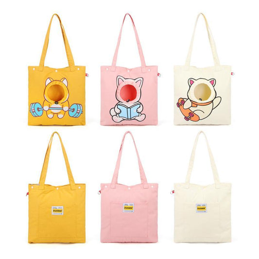 Comfort & Style Canvas Shoulder Bag - Pet Travel Essential | EcoUrbanPaws
