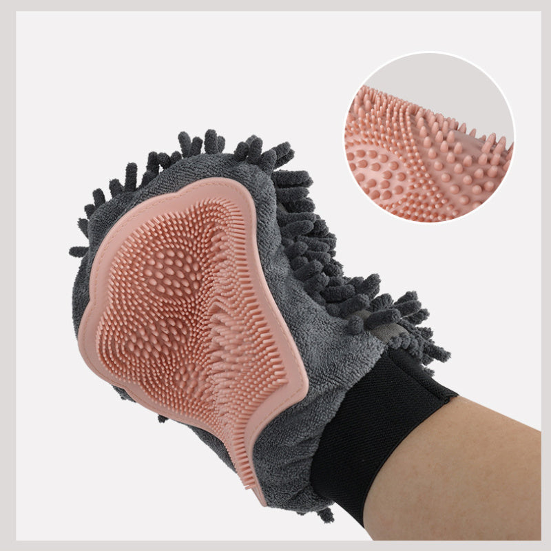 2-in-1 Pet Grooming Glove - Bath & Massage Tool | EcoUrbanPaws