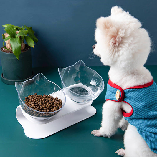 Ergonomic Tilted Cat Food Bowl - Reduces Neck Strain | EcoUrbanPaws