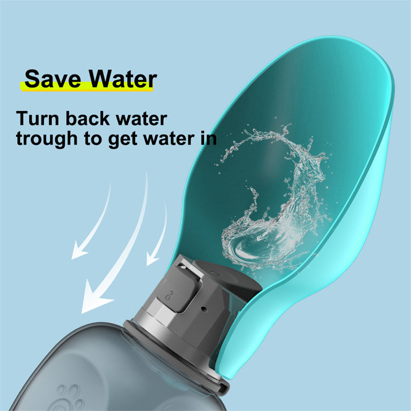 800ml High Capacity Pet Water Bottle - Foldable Bowl | EcoUrbanPaws