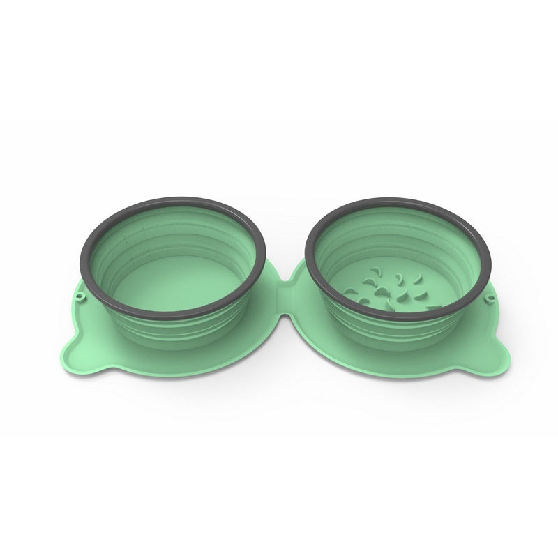 Portable Silicone Travel Bowls - Foldable & Non-Slip | EcoUrbanPaws