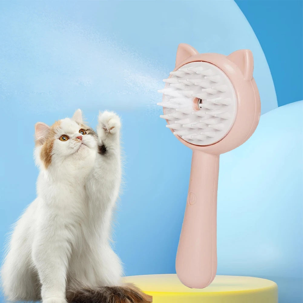 Rechargeable Mist Grooming Brush - Self-Cleaning Technology | EcoUrbanPaws