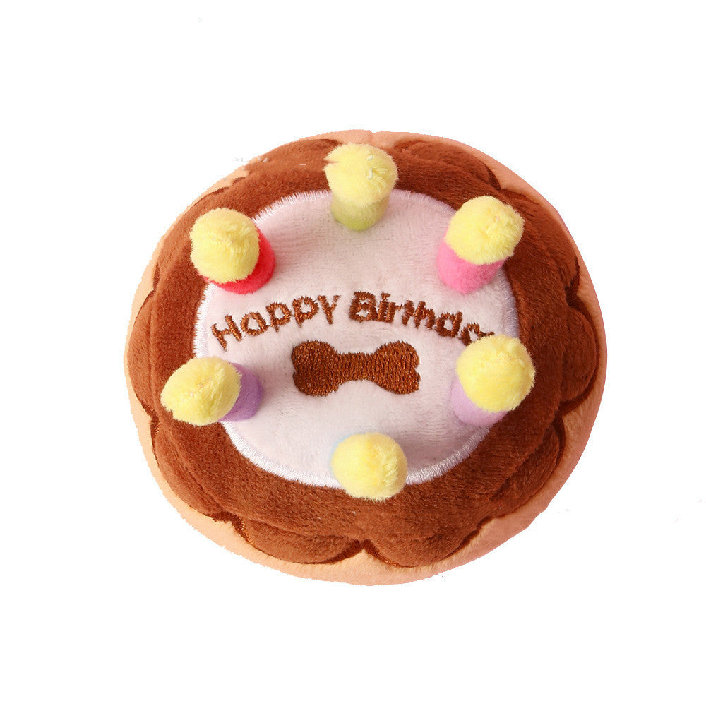 Pet Birthday Cake Plush Toy - Celebration Fun | EcoUrbanPaws