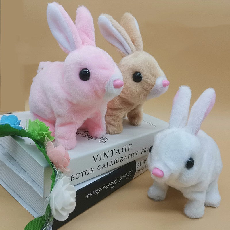 Electric White Rabbit Simulation Toy - Realistic Comfort Companion | EcoUrbanPaws