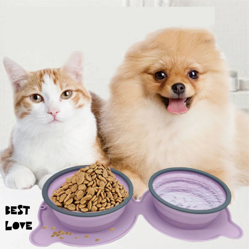 Portable Silicone Travel Bowls - Foldable & Non-Slip | EcoUrbanPaws