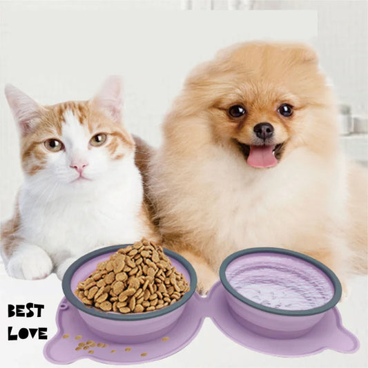 Portable Silicone Travel Bowls - Foldable & Non-Slip | EcoUrbanPaws