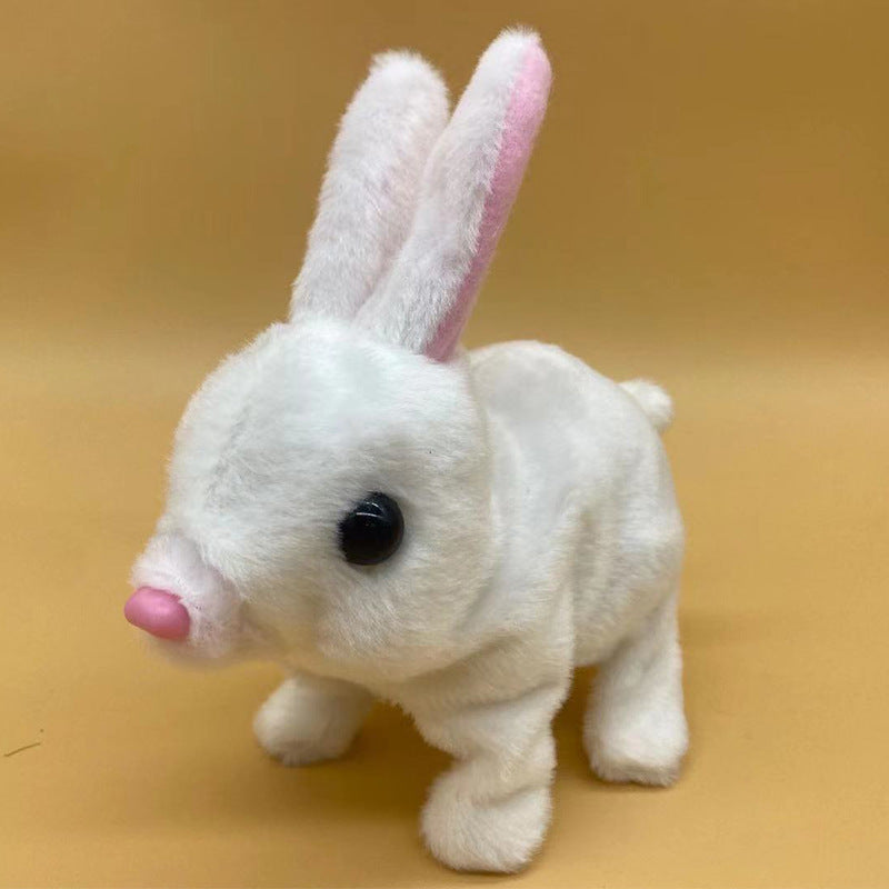 Electric White Rabbit Simulation Toy - Realistic Comfort Companion | EcoUrbanPaws
