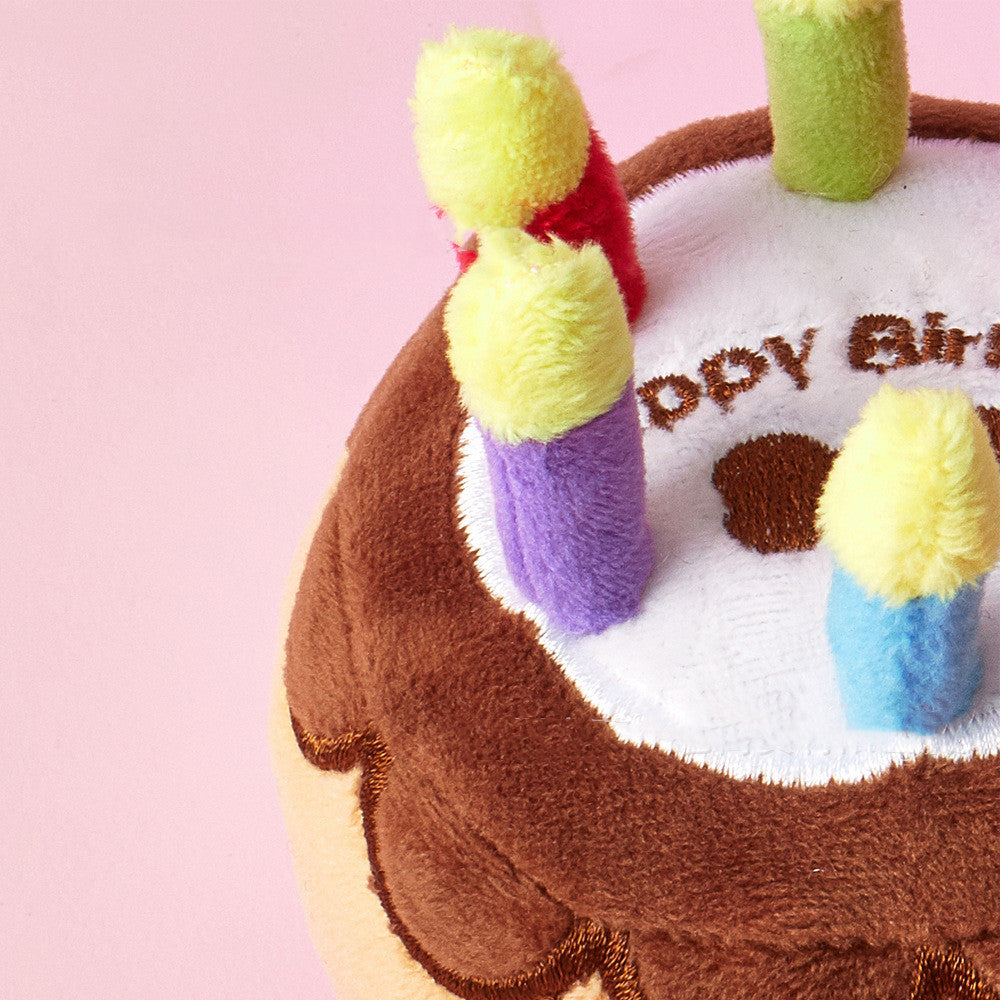 Pet Birthday Cake Plush Toy - Celebration Fun | EcoUrbanPaws