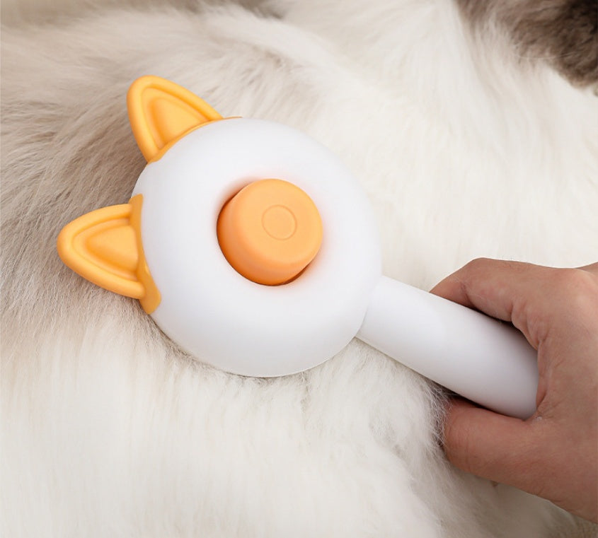 Self-Cleaning Pet Brush - One-Click Hair Removal | EcoUrbanPaws