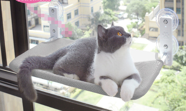 Cat Window Hammock - Suction Cup Glass Perch | EcoUrbanPaws