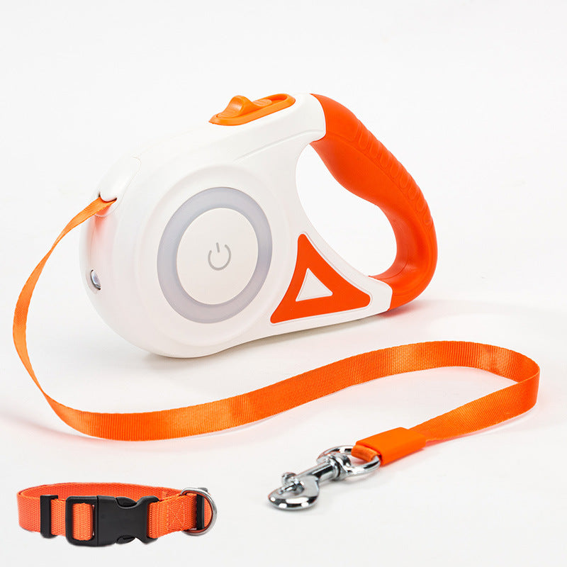 Retractable LED Leash - Freedom with Safety Control | EcoUrbanPaws