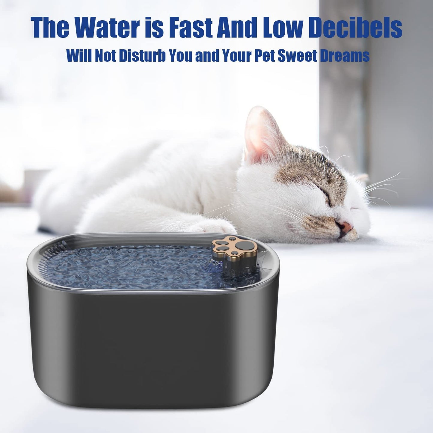 3L Cat Water Fountain - Automatic LED Dispenser | EcoUrbanPaws