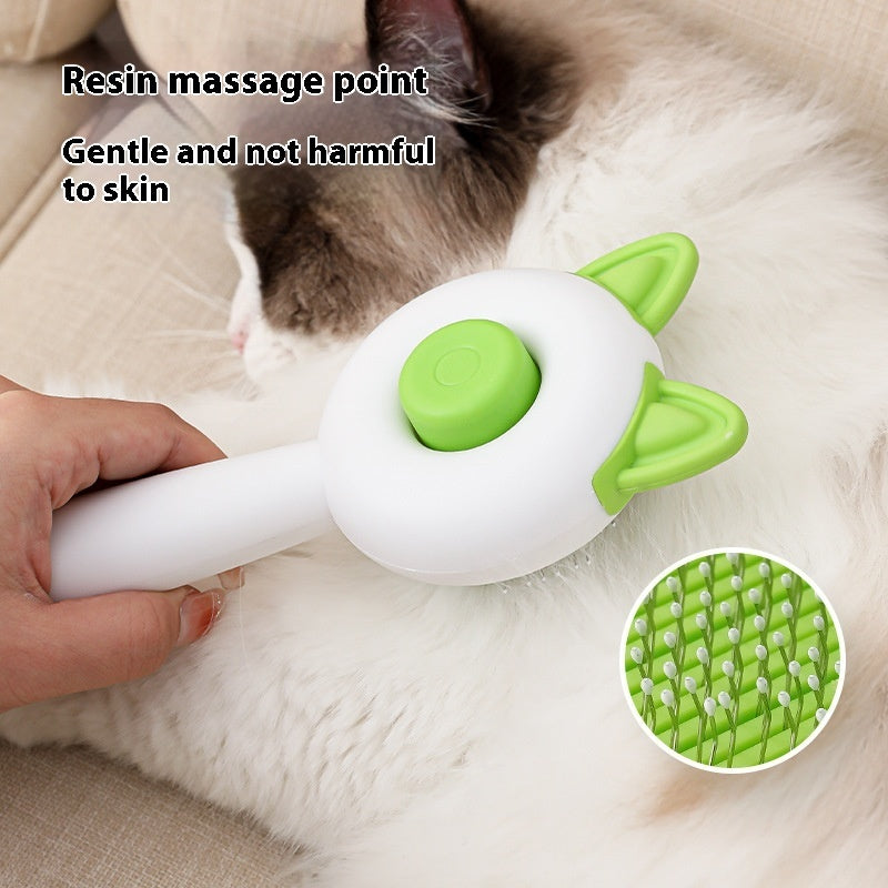 Self-Cleaning Pet Brush - One-Click Hair Removal | EcoUrbanPaws